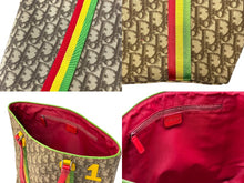 Load image into Gallery viewer, Christian Dior クリスチャンディオール トロッター ラスタ トートバッグ ブラウン PVC シルバー金具 美品 中古 66966