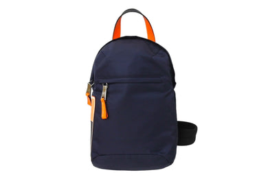 PRADA プラダ プラダスポーツ ショルダーバッグ ボディバッグ 018 2VZ023 テスート ネイビー オレンジ ブラック 美品 中古 66968