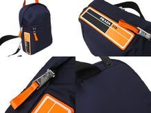 Load image into Gallery viewer, PRADA プラダ プラダスポーツ ショルダーバッグ ボディバッグ 018 2VZ023 テスート ネイビー オレンジ ブラック 美品 中古 66968