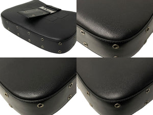 Christian Dior クリスチャンディオール ストリートシック ショルダーバッグ MA-0032 ブラック レザー シルバー金具 美品 中古 66969