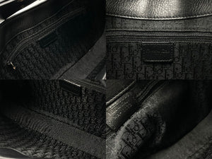 Christian Dior クリスチャンディオール ストリートシック ショルダーバッグ MA-0032 ブラック レザー シルバー金具 美品 中古 66969