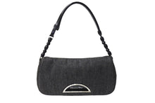 Load image into Gallery viewer, Christian Dior クリスチャンディオール マリスパール ショルダーバッグ ブラックグレー ロゴ キャンバス 美品 中古 66970