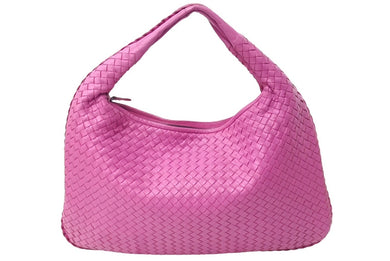 極美品 BOTTEGAVENETA ボッテガヴェネタ イントレチャート ワンショルダーバッグ 115654 V0016 6262 ピンク レザー 中古 66972
