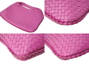 極美品 BOTTEGAVENETA ボッテガヴェネタ イントレチャート ワンショルダーバッグ 115654 V0016 6262 ピンク レザー 中古 66972