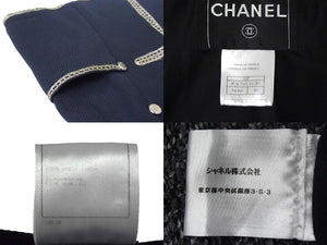 極美品 CHANEL シャネル ナポレオン ジャケット 2006 スプリングコレクション P28757V18249 サイズ48 コットン ブラック 中古 66981