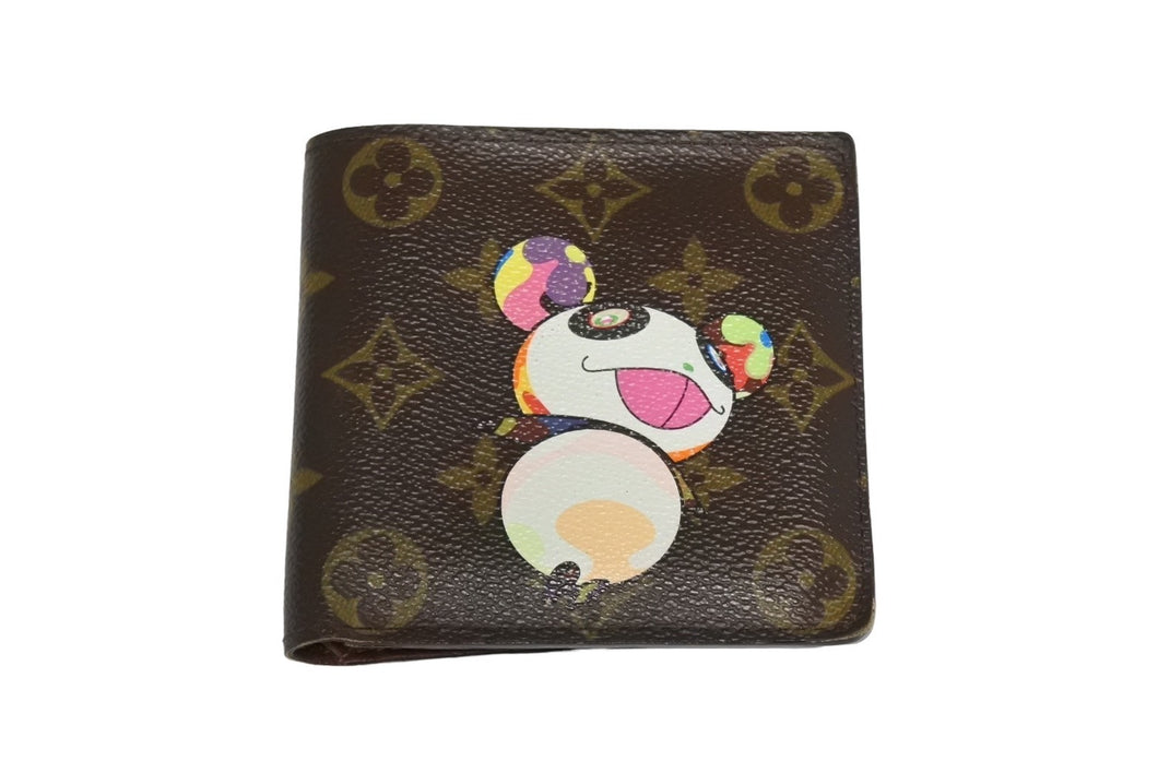 LOUIS VUITTON ルイヴィトン ポルトフォイユ・マルコ M61666 二つ折り財布 村上隆 モノグラムパンダ 美品 中古 66986