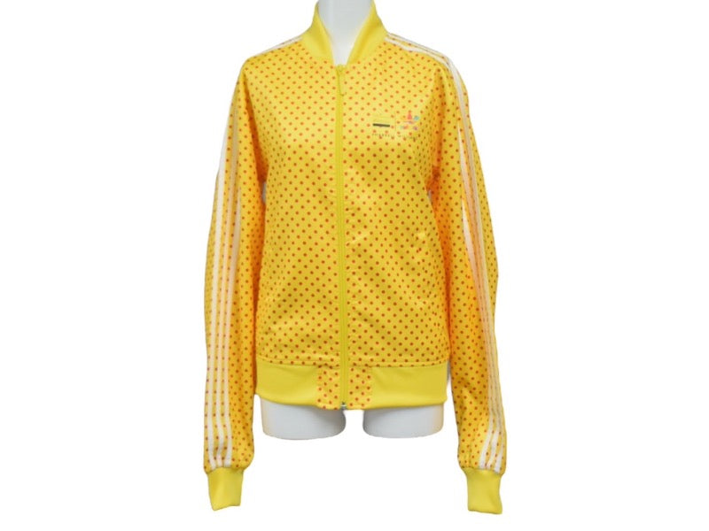 極美品 adidas アディダス PHARRELL WILLIAMS ファレル ウィリアムス ブルゾン イエロー ポリエステル サイズXS 中古 66987
