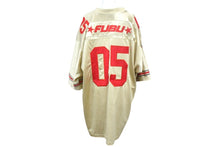 Load image into Gallery viewer, FUBU THE COLLECTION フブ ゲームシャツ ホッケーシャツ サイズXL ポリエステル ゴールド レッド メッシュ 美品 中古 66988