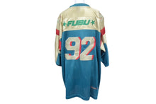 Load image into Gallery viewer, FUBU THE COLLECTION フブ ゲームシャツ ホッケーシャツ サイズXL ポリエステル ブルー レッド ゴールド メッシュ 美品 中古 66992