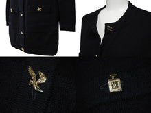 Load image into Gallery viewer, 極美品 CHANEL シャネル ニット ワンピース カーディガン P73485K10530 ボタン サイズ36 カシミヤ ブラック ゴールド 中古 67001