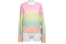 Load image into Gallery viewer, 新品同様 CHANEL シャネル ニットセーター P76514K11003 サイズ38 ボーダー グラデーション ココマーク ボタン 中古 67002