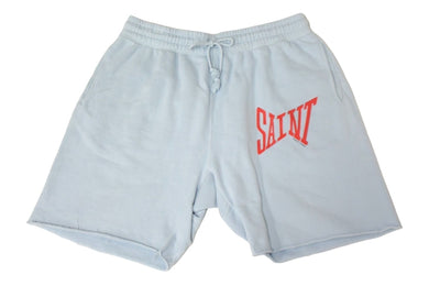 SAINT MICHAEL セントマイケルパンツ スウェットパンツ SAINTロゴ SM-S22-0000-049 サイズL ライトブルー 美品 中古 67007 