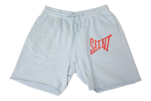 SAINT MICHAEL セントマイケルパンツ スウェットパンツ SAINTロゴ SM-S22-0000-049 サイズL ライトブルー 美品 中古 67007 