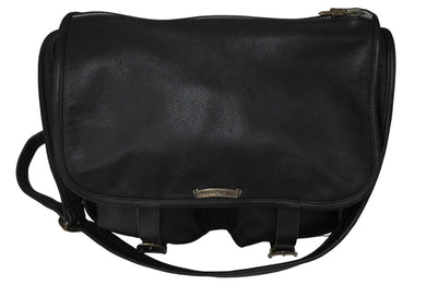 極美品 CHROME HEARTS クロムハーツ ソフト ショルダー メッセンジャー バッグ ショルダーバッグ レザー ブラック 中古 67009
