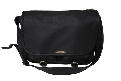 極美品 CHROME HEARTS クロムハーツ ソフト ショルダー メッセンジャー バッグ ショルダーバッグ レザー ブラック 中古 67010