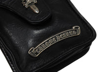 Load image into Gallery viewer, CHROME HEARTS クロムハーツ シガレットケース ダガー レザー ブラック シルバー925 美品 中古 67011