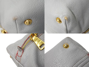 MIUMIU ミュウミュウ ハンドバッグ 5BB016 マドラス ハンドバッグ 2WAYショルダー グレーピンク ゴールド金具 良品 中古 67016 