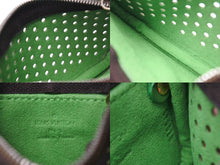 Load image into Gallery viewer, LOUIS VUITTON ルイヴィトン ペルフォ ポシェットクレ コインケース M95186 モノグラムペルフォ ブラウン グリーン 美品 中古 67019
