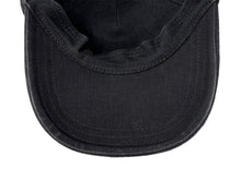 Load image into Gallery viewer, MIUMIU ミュウミュウ デニム ベースボールキャップ ブランドロゴ 5HC179 ICタグ コットン ブラック サイズL 美品 中古 67020