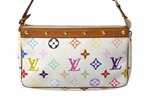 Load image into Gallery viewer, LOUIS VUITTON ルイヴィトン ポシェット アクセソワール M92649 モノグラムキャンバス ゴールド金具 村上隆 マルチカラー 美品 中古 67021