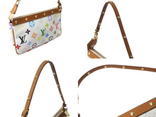 Load image into Gallery viewer, LOUIS VUITTON ルイヴィトン ポシェット アクセソワール M92649 モノグラムキャンバス ゴールド金具 村上隆 マルチカラー 美品 中古 67021
