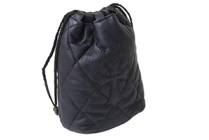 ChromeHearts クロムハーツ ユナイテッドアローズ 30周年限定ストリングス 巾着 クロスパッチ レザー シルバー925 美品 中古 67025
