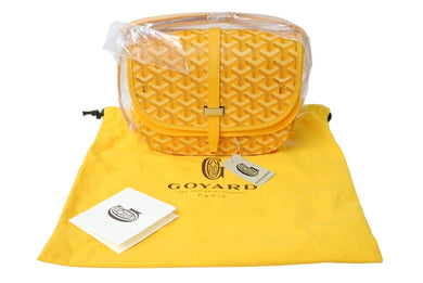 新品未使用品 GOYARD ゴヤール ベルヴェデール PM ショルダーバッグ BELVE3PMLTY08CG08P ヘリンボーン イエロー 中古 67029