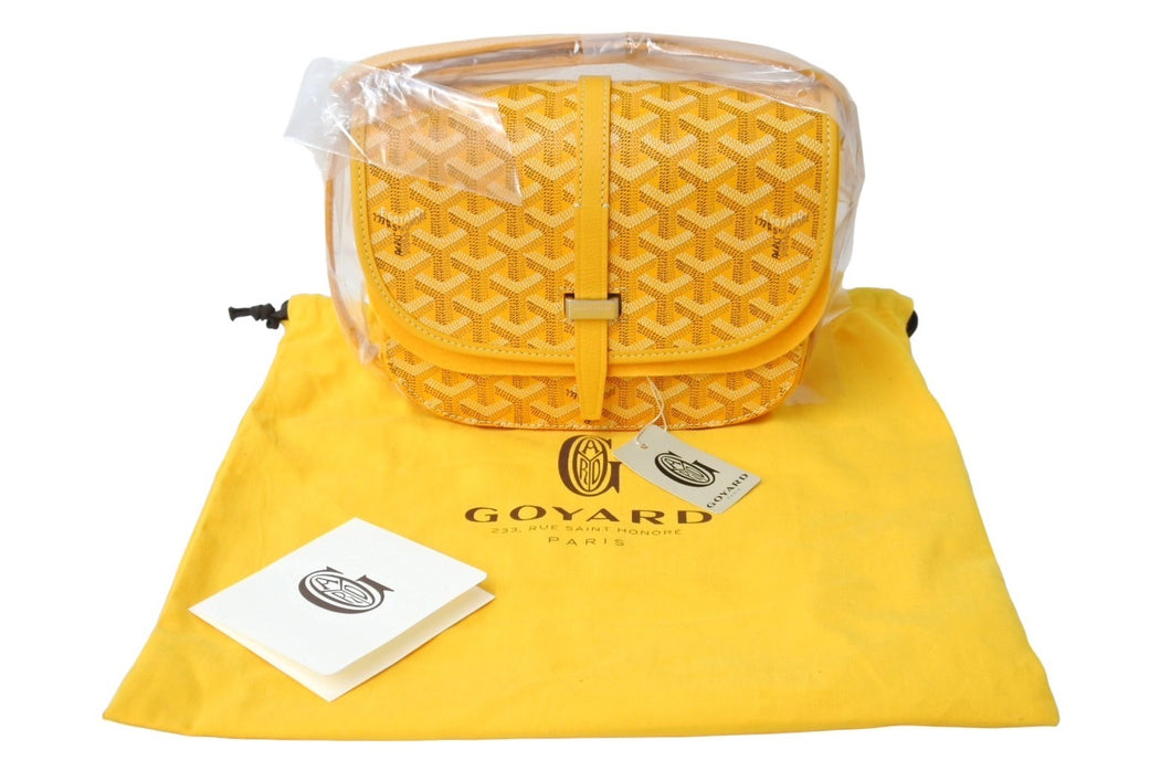 新品未使用品 GOYARD ゴヤール ベルヴェデール PM ショルダーバッグ BELVE3PMLTY08CG08P ヘリンボーン イエロー 中古 67029