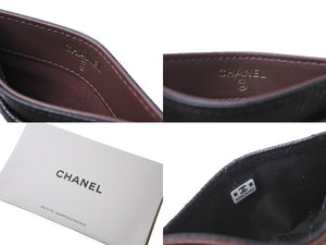 新品未使用 CHANEL シャネル カードケース ココマーク キャビアスキン シリアルランダム ブラック ゴールド金具 中古 67035