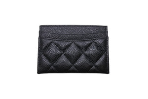 新品未使用 CHANEL シャネル カードケース ココマーク キャビアスキン シリアルランダム ブラック ゴールド金具 中古 67035