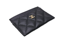 Load image into Gallery viewer, 新品未使用 CHANEL シャネル カードケース ココマーク キャビアスキン シリアルランダム ブラック ゴールド金具 中古 67035