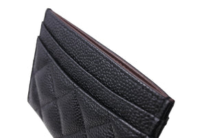 新品未使用 CHANEL シャネル カードケース ココマーク キャビアスキン シリアルランダム ブラック ゴールド金具 中古 67035