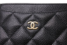 Load image into Gallery viewer, 新品未使用 CHANEL シャネル カードケース ココマーク キャビアスキン シリアルランダム ブラック ゴールド金具 中古 67035