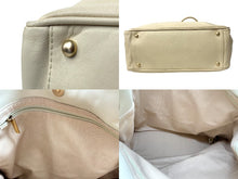 Load image into Gallery viewer, CHANEL シャネル トートバッグ ロゴ カメリア ロゴ 7番台 フランス製 レザー ベージュ ゴールド金具 美品 中古 67037