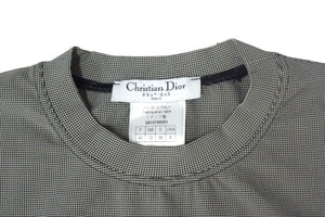 極美品 Christian Dior クリスチャンディオール J'ADORE DIOR 千鳥柄 タンクトップ ノースリーブ グレー ブラック ロゴ トップス 2A12155301 サイズ40 中古 67040