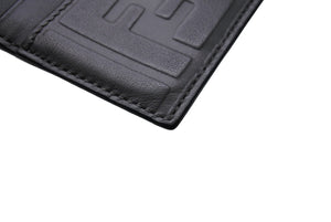 FENDI フェンディ ズッカ柄 カードケース グレー レザー 新型 小物 名刺入れ ロゴ 7M0164 美品 中古 67042