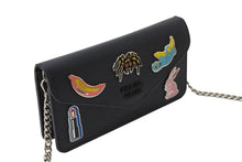 画像をギャラリービューアに読み込む, PRADA プラダ バッチチェーンショルダーバッグ ブラック SAFFIANO SMALTO レザー サフィアーノ 1DH044 ロゴ シルバー金具 美品 中古 67044 