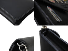 画像をギャラリービューアに読み込む, PRADA プラダ バッチチェーンショルダーバッグ ブラック SAFFIANO SMALTO レザー サフィアーノ 1DH044 ロゴ シルバー金具 美品 中古 67044 