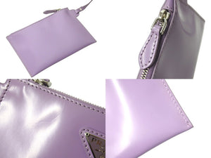 極美品 PRADA プラダ トートバッグ ハンドバッグ スパンコールメッシュ イタリア製 1BG417 パープルブラック 中古 67045 