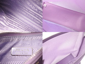 極美品 PRADA プラダ トートバッグ ハンドバッグ スパンコールメッシュ イタリア製 1BG417 パープルブラック 中古 67045 