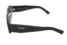 Load image into Gallery viewer, PRADA プラダ サイドロゴ サングラス ブラック プラスチック スクエア 53□21 SPR06Y アイウェア 小物 美品 中古 67046