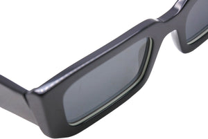 PRADA プラダ サイドロゴ サングラス ブラック プラスチック スクエア 53□21 SPR06Y アイウェア 小物 美品 中古 67046