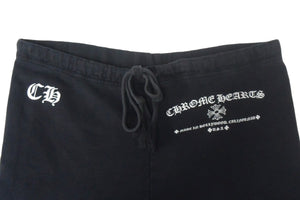 ChromeHearts クロムハーツ ロゴプリント スウェットロングパンツ ダガー 95024 コットン ブラック サイズXL 良品 中古 67077