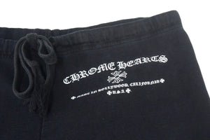 ChromeHearts クロムハーツ ロゴプリント スウェットロングパンツ ダガー 95024 コットン ブラック サイズXL 良品 中古 67077