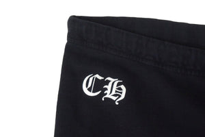 ChromeHearts クロムハーツ ロゴプリント スウェットロングパンツ ダガー 95024 コットン ブラック サイズXL 良品 中古 67077