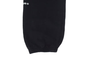 ChromeHearts クロムハーツ ロゴプリント スウェットロングパンツ ダガー 95024 コットン ブラック サイズXL 良品 中古 67077