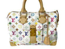 Load image into Gallery viewer, 極美品 LOUIS VUITTON ルイヴィトン ハンドバッグ スピーディ30 村上隆 M92643 PVC レザー ホワイト マルチカラー 中古 67078