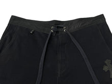 Load image into Gallery viewer, CHROME HEARTS クロムハーツ スウェットパンツ レザークロスパッチ シルバ−925 レザー コットン ブラック 美品 中古 67081
