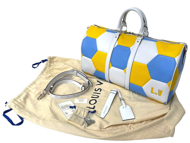 LOUIS VUITTON ルイヴィトン キーポル バンドリエール50 ボストンバッグ 2018 FIFA WORLD CUP ウクライナカラー 美品 中古 67083