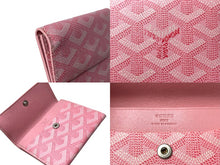 Load image into Gallery viewer, 極美品 GOYARD ゴヤール マリニー ウォレット コインケース 小銭入れ カードケース PVC レザー ピンク シルバー金具 中古 67085